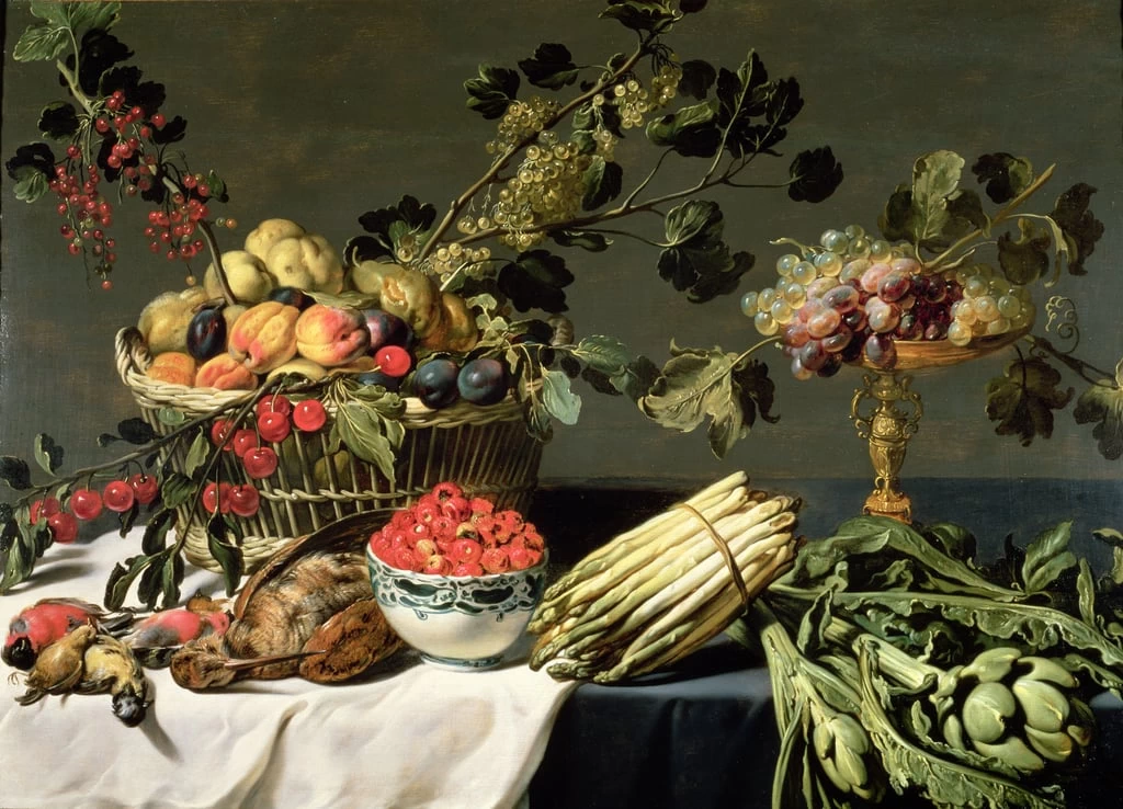 Natura morta di frutta in un cesto di vimini - Galerie Goudstikker, Amsterdam